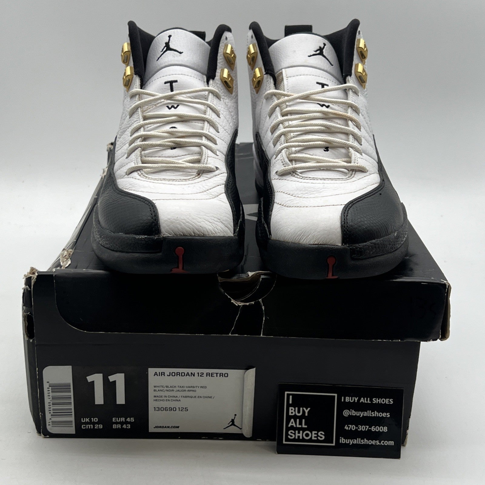 Size 11 - Air Jordan 12 Retro taxi release 2013 (130690-125)