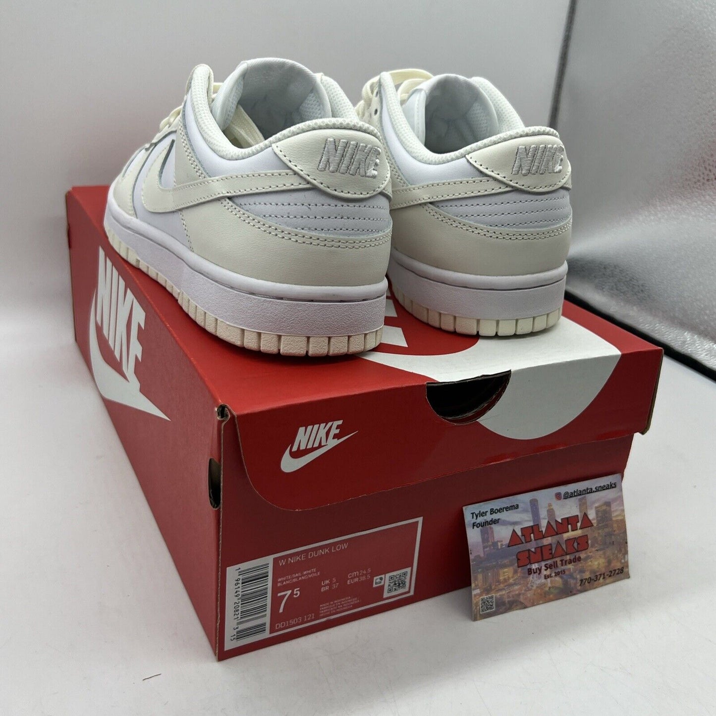 Nike Dunk Low White Sail DD1503-121 Women's Sneakers Size 7.5 Brand New Og All