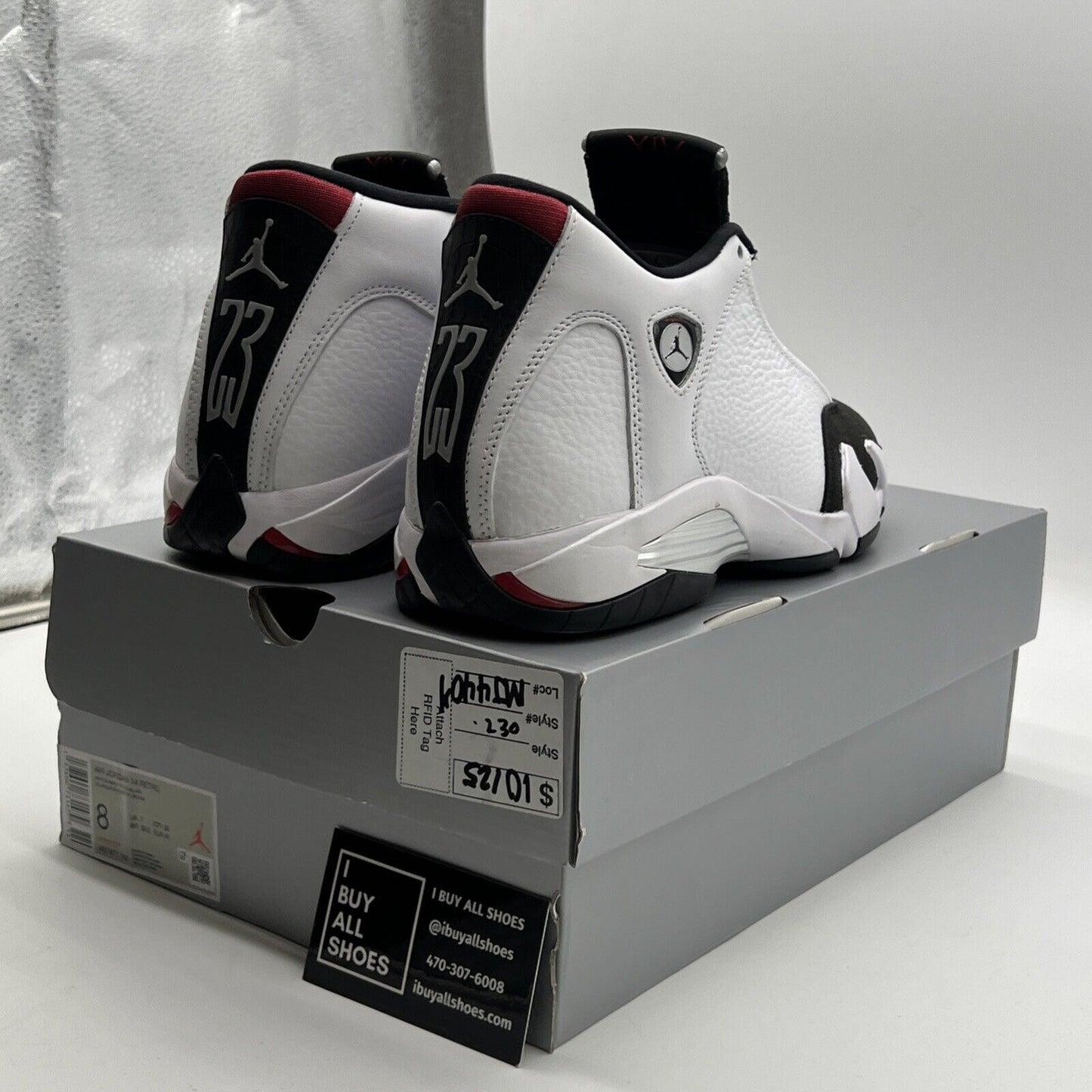 Size 8 - Air Jordan 14 Retro 2024 Black Toe (487471-160)