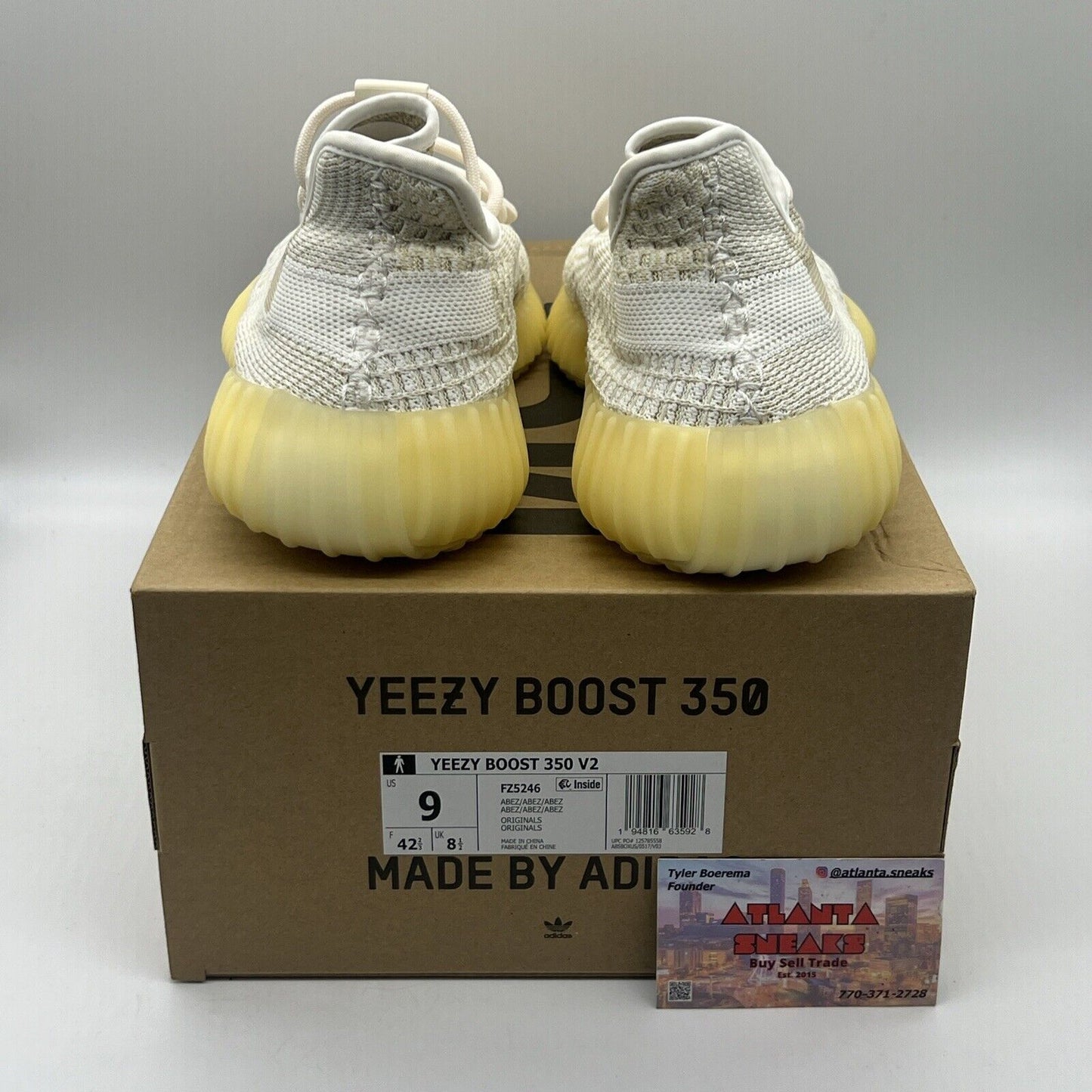 Size 9 - adidas Yeezy Boost 350 V2 Natural Brand New Og All Cream White DS