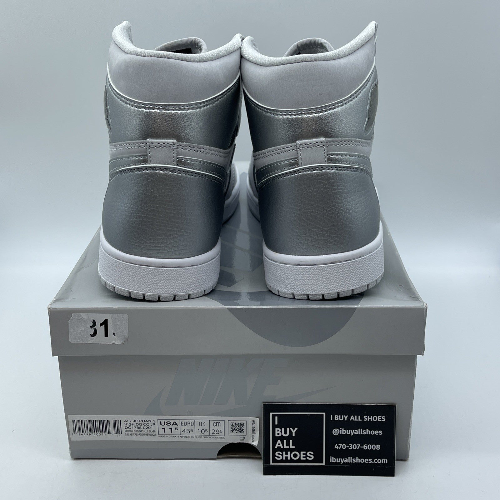 Size 11.5 - Air Jordan 1 Retro OG CO.JP High Tokyo Silver Suede (DC1788-029)