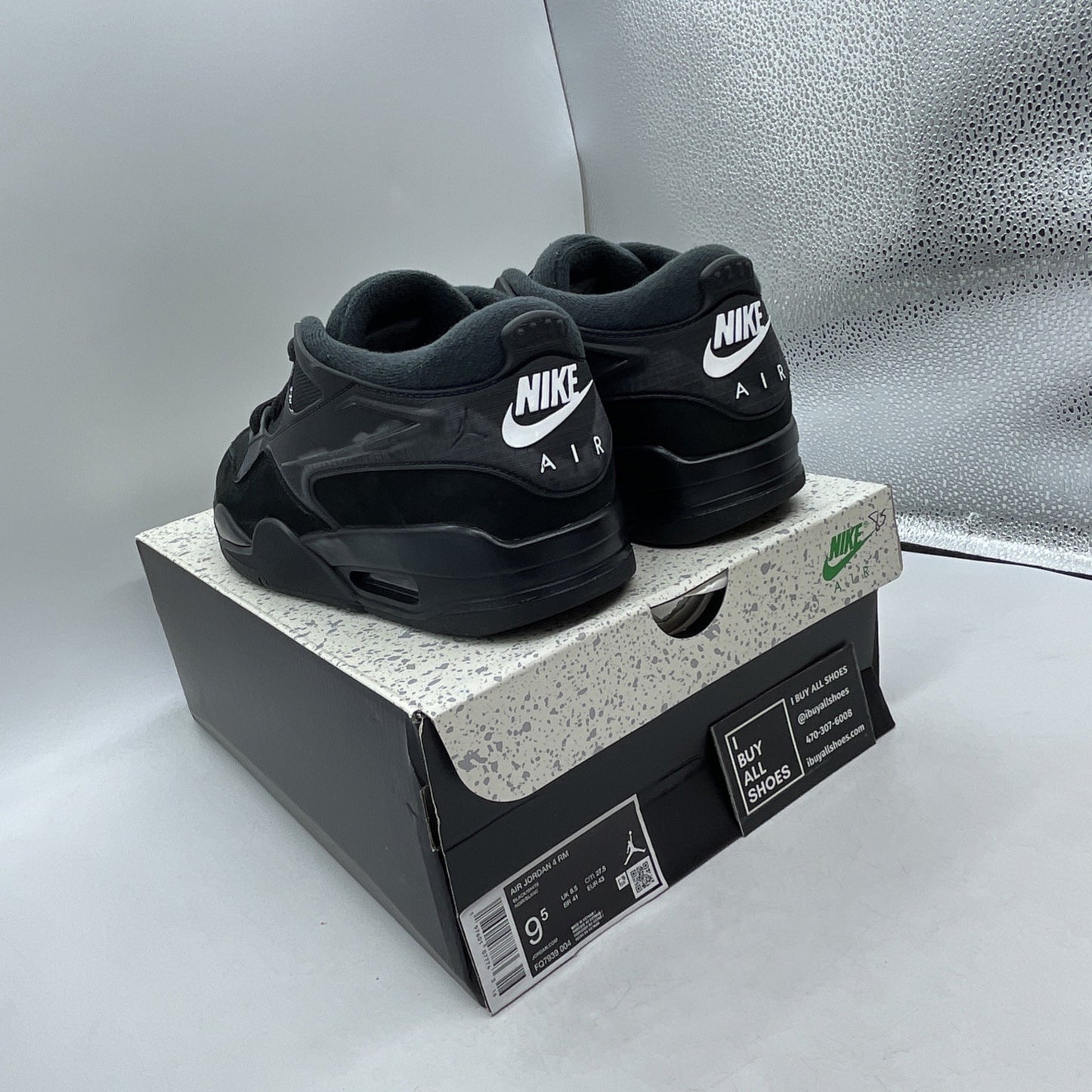 Size 9.5 - Air Jordan 4 RM Black Cat (FQ7939-004)