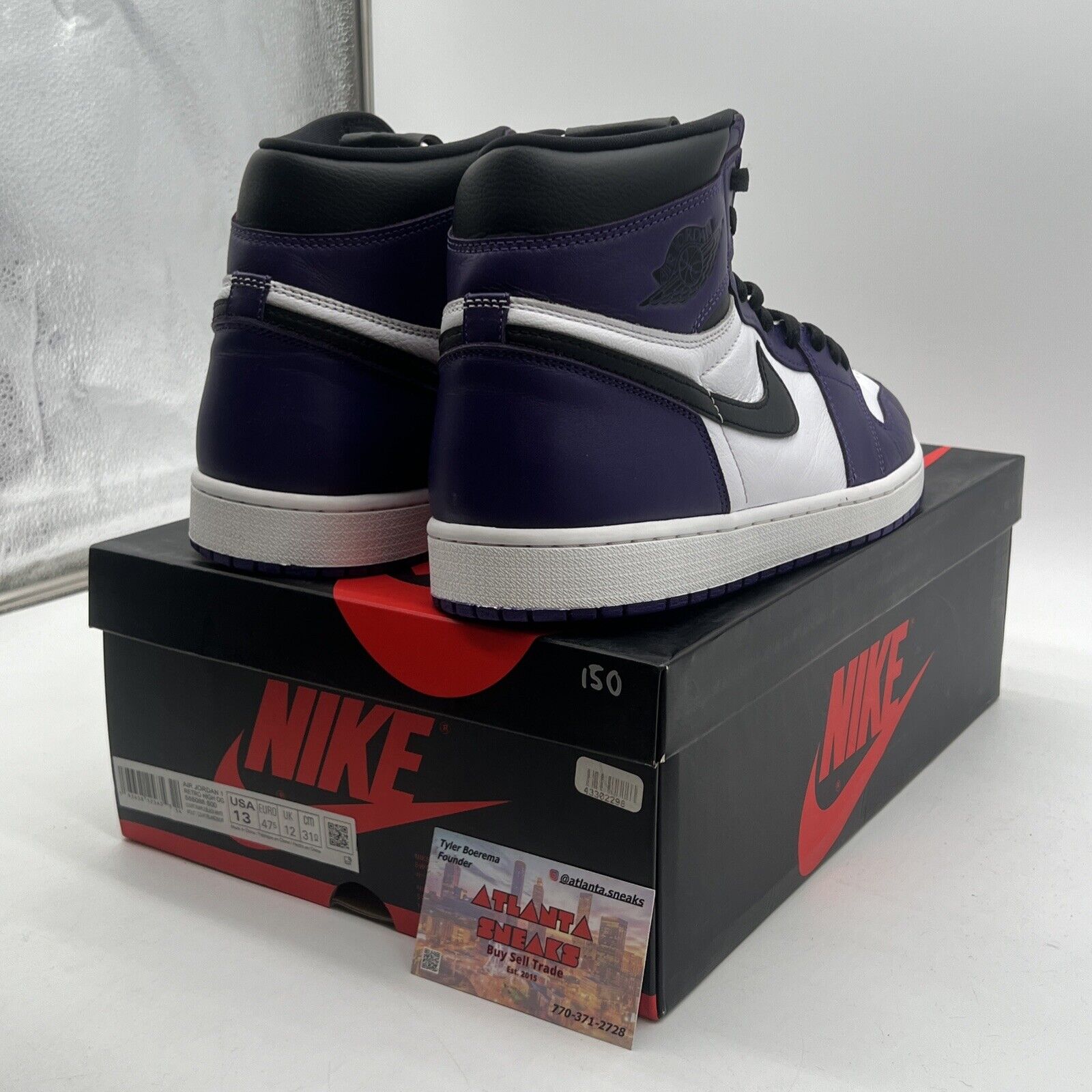 Size 13 - Jordan 1 Retro OG High Court Purple 2.0 Black White  (555088-500)