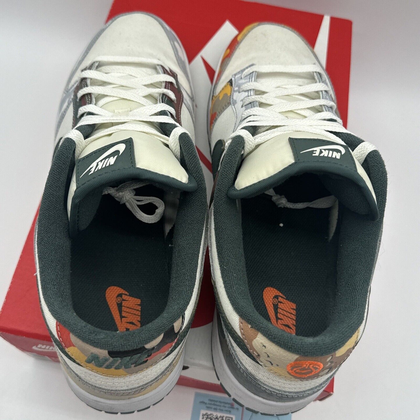 Size 13 - Nike Dunk Low SE Sail Multi-Camo 2021 White Yellow Desert Green Army