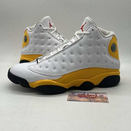 Size 10 - Jordan 13 Del Sol 2022 Black White Red Leather Suede