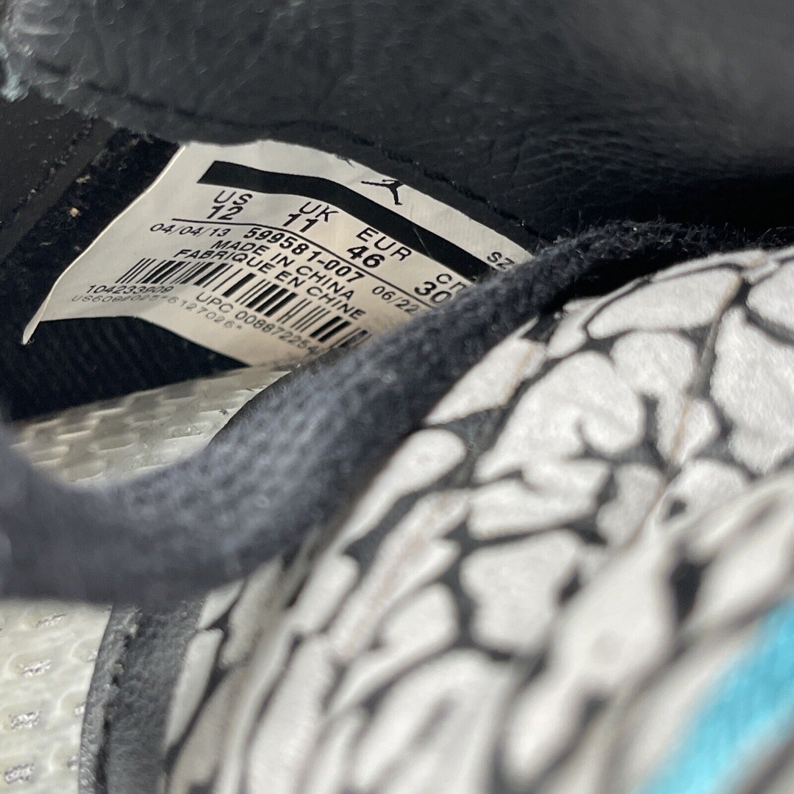 Size 12 - Air Jordan 5 Retro 3Lab5 Black Grey Suede Blue Leather (599581-007)