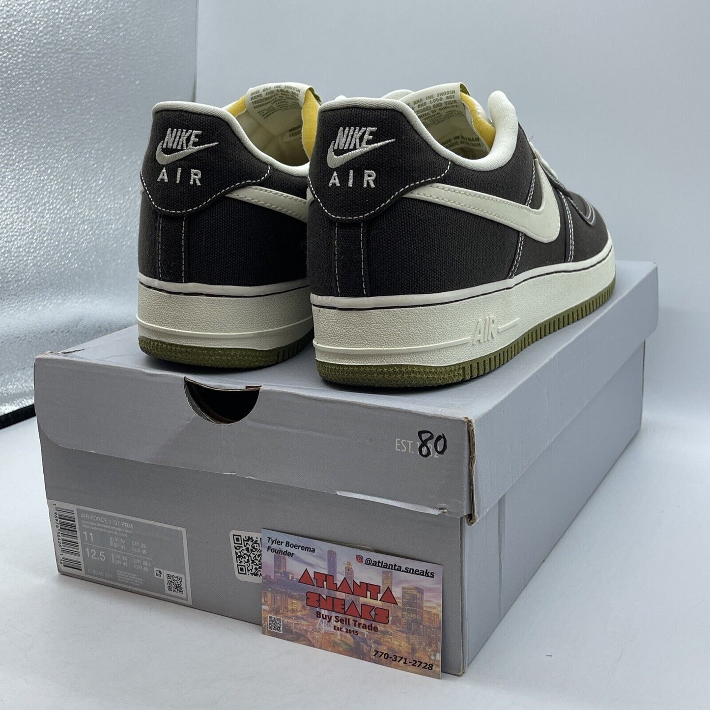Size 11 - Nike Air Force 1 '07 Premium Low Baroque Brown white (CI9349-201)