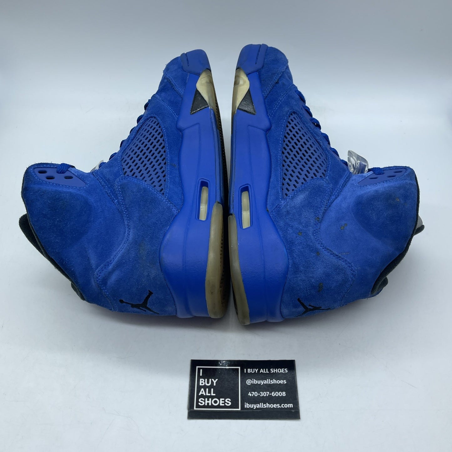 Size 12 - Air Jordan 5 Retro Blue Suede Black (136027-401)