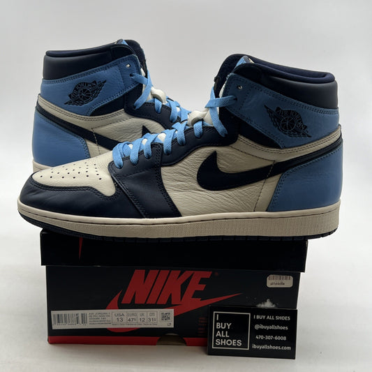 Size 13 - Air Jordan 1 Retro OG High Obsidian UNC 2019 (555088-140)