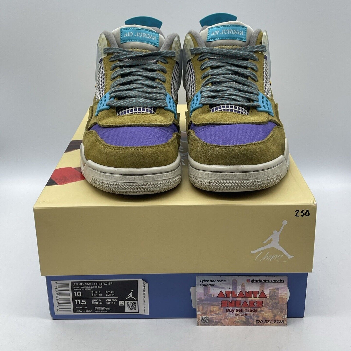 Size 10 - Jordan 4 Retro SP x Union 30th Anniversary Green Purple (DJ5718-300)