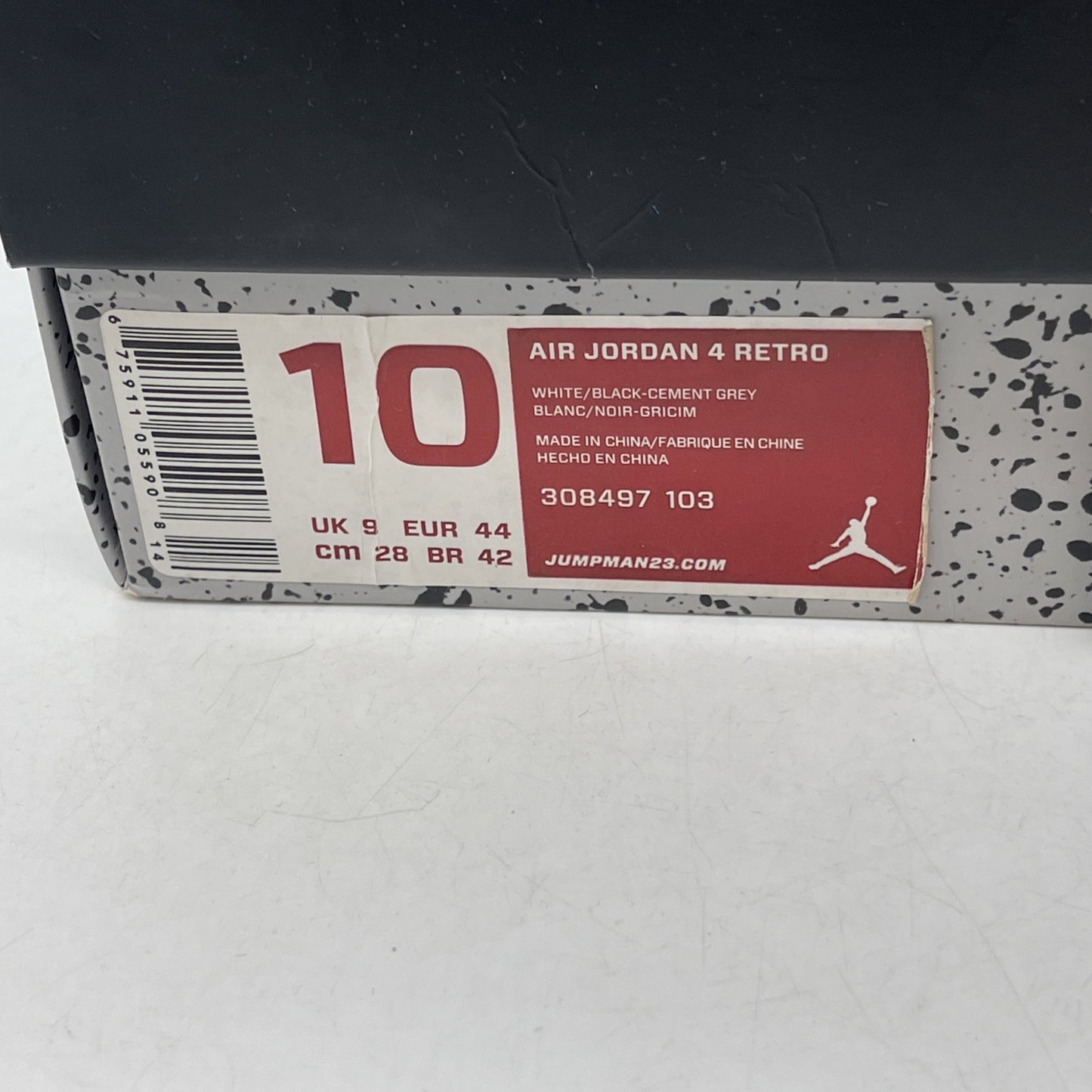 Size 10 - Air Jordan 4 Retro Cement 2012 (308497-103)