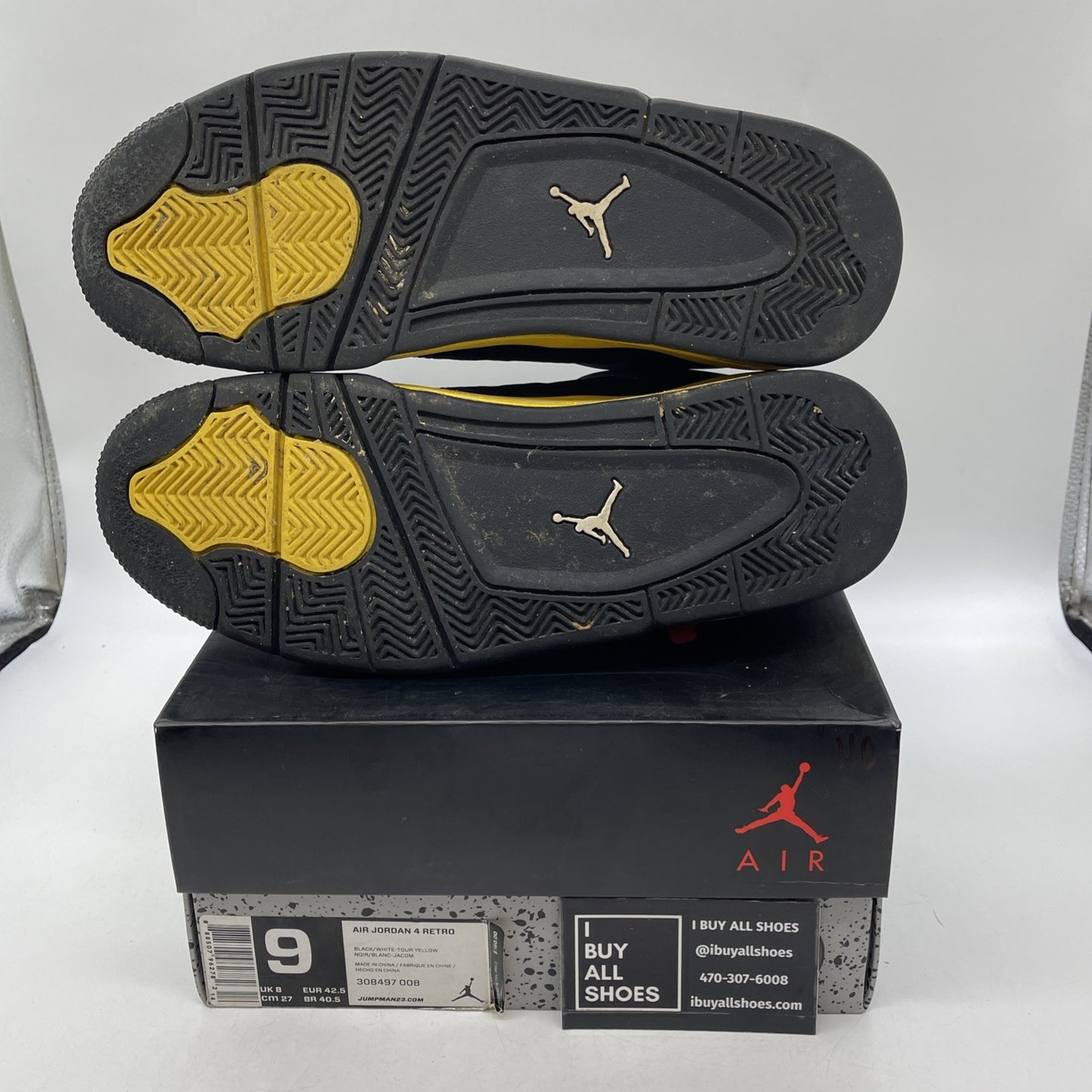 Size 9 - Air Jordan 4 Retro Low Thunder (308497-008)