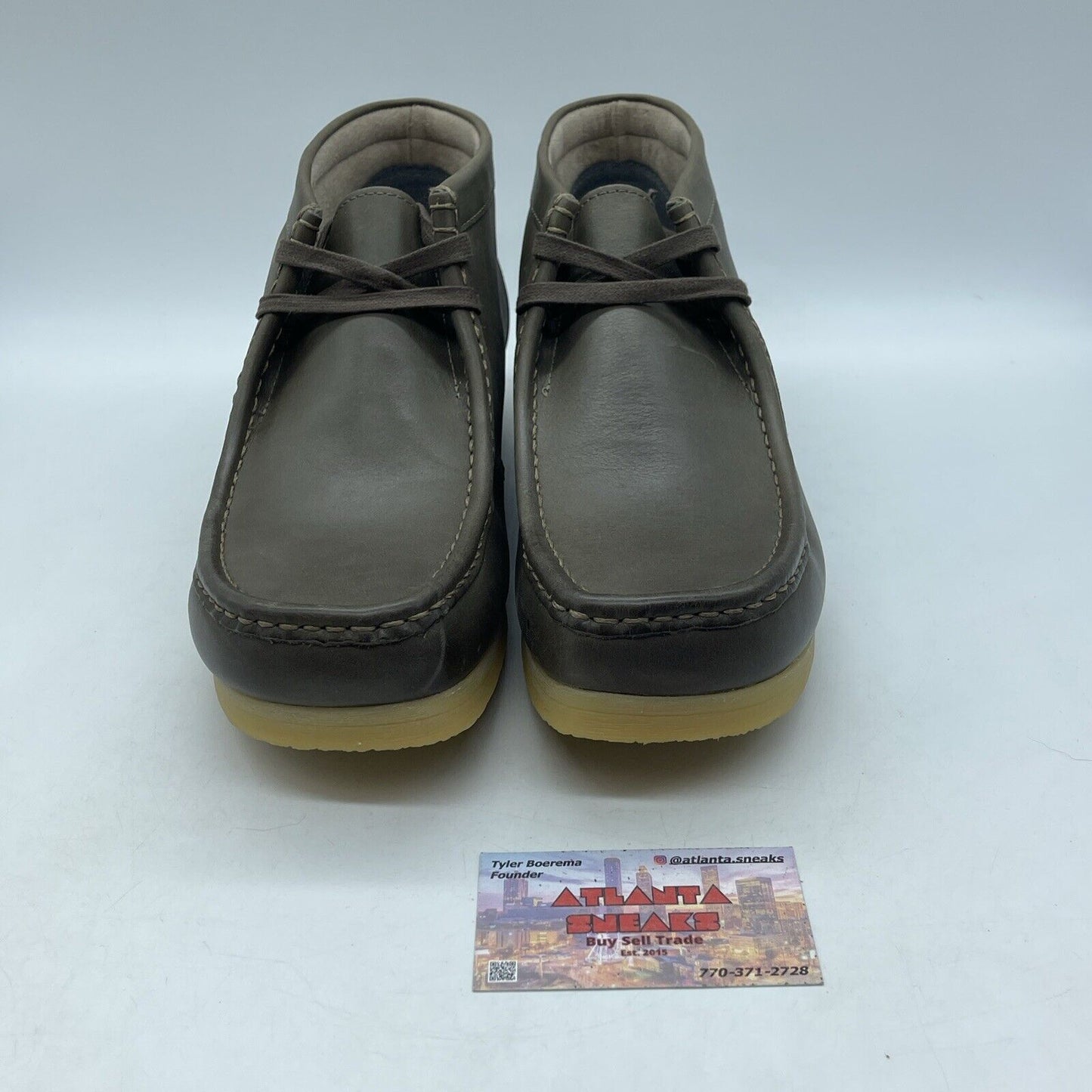 Size 11 - Clark’s Wallabee Brown Leather Shoes Ankle Boots (318429-100)