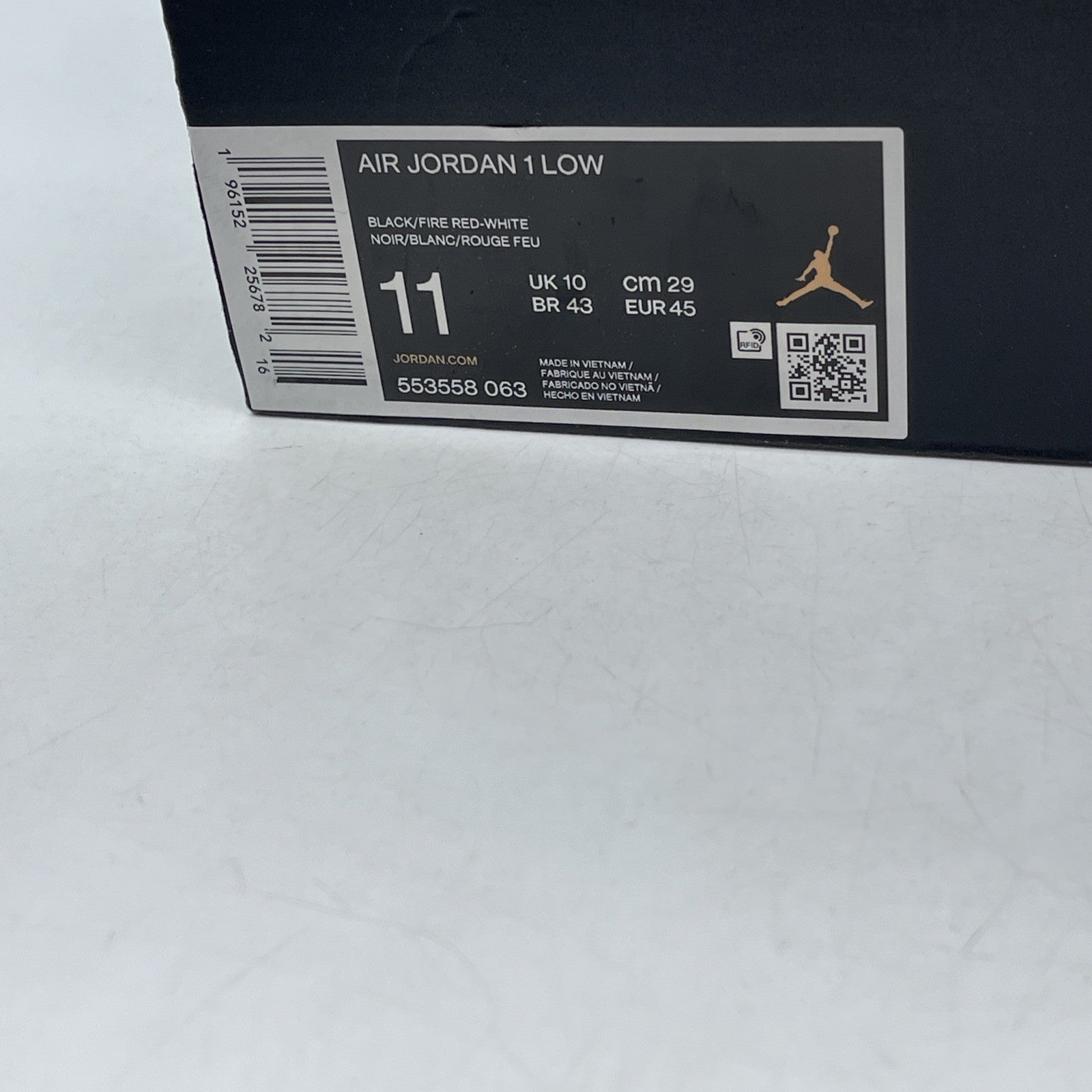 Size 11 - Air Jordan 1 Low White Toe 2022 (553558-063)