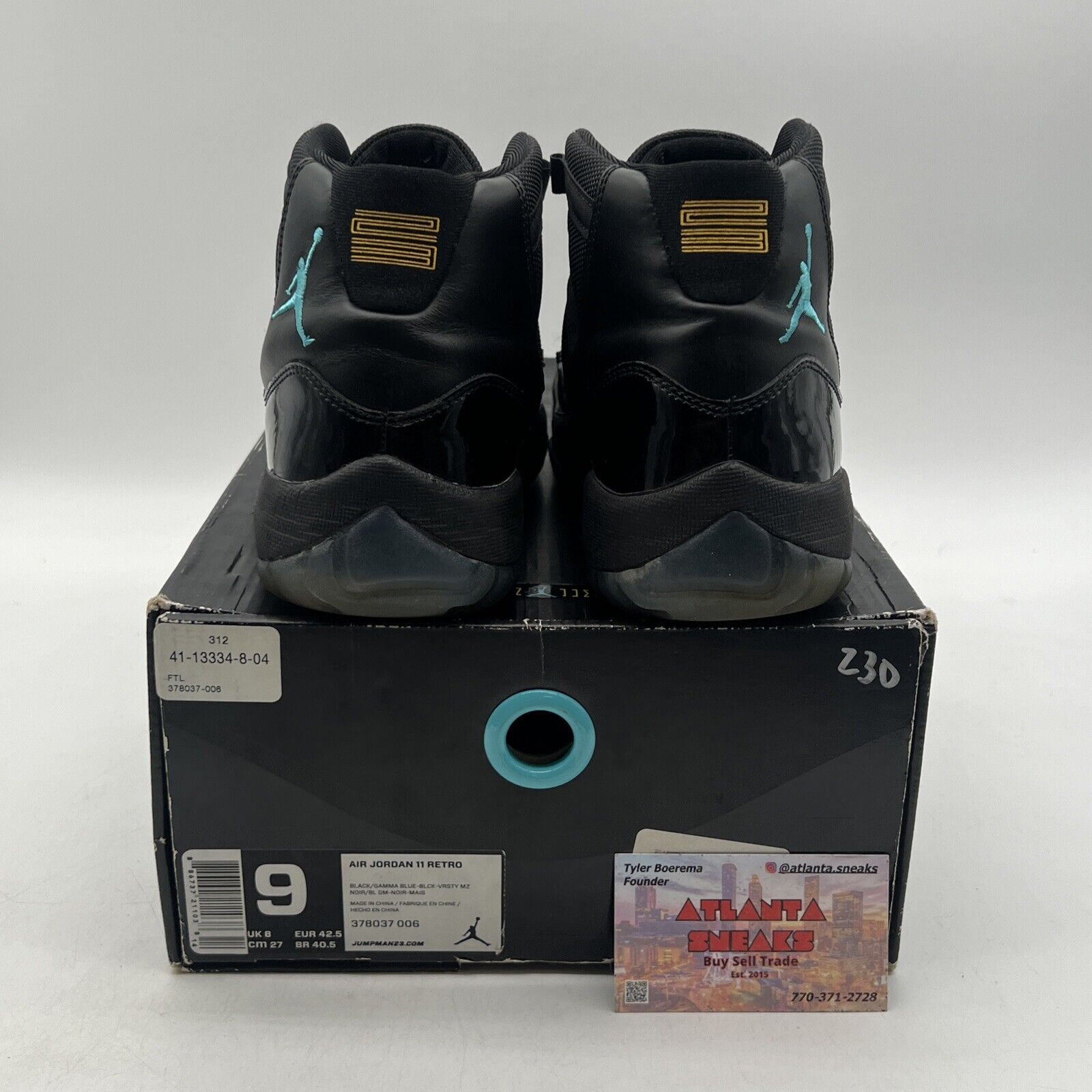 Size 9 - Jordan 11 Retro High Gamma Blue (378037-006)