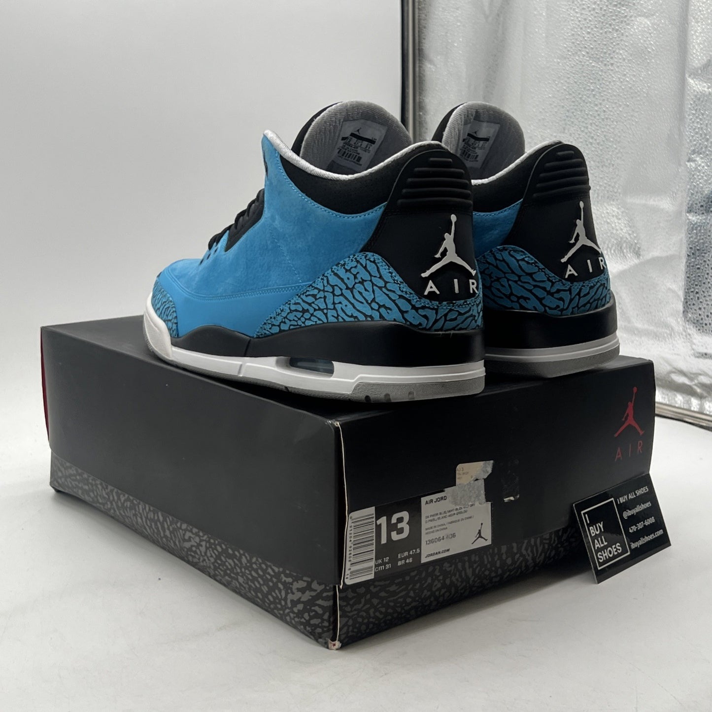 Size 13 - Air Jordan 3 Retro Powder Blue (136064-406)