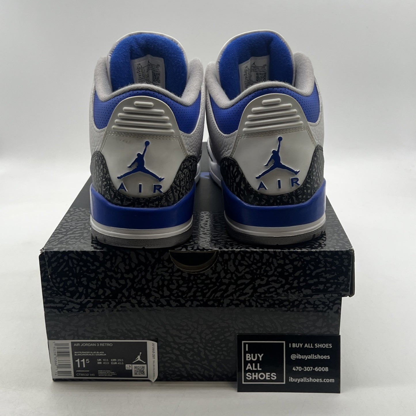Size 11.5 - Air Jordan 3 Retro Mid Racer Blue (CT8532-145)