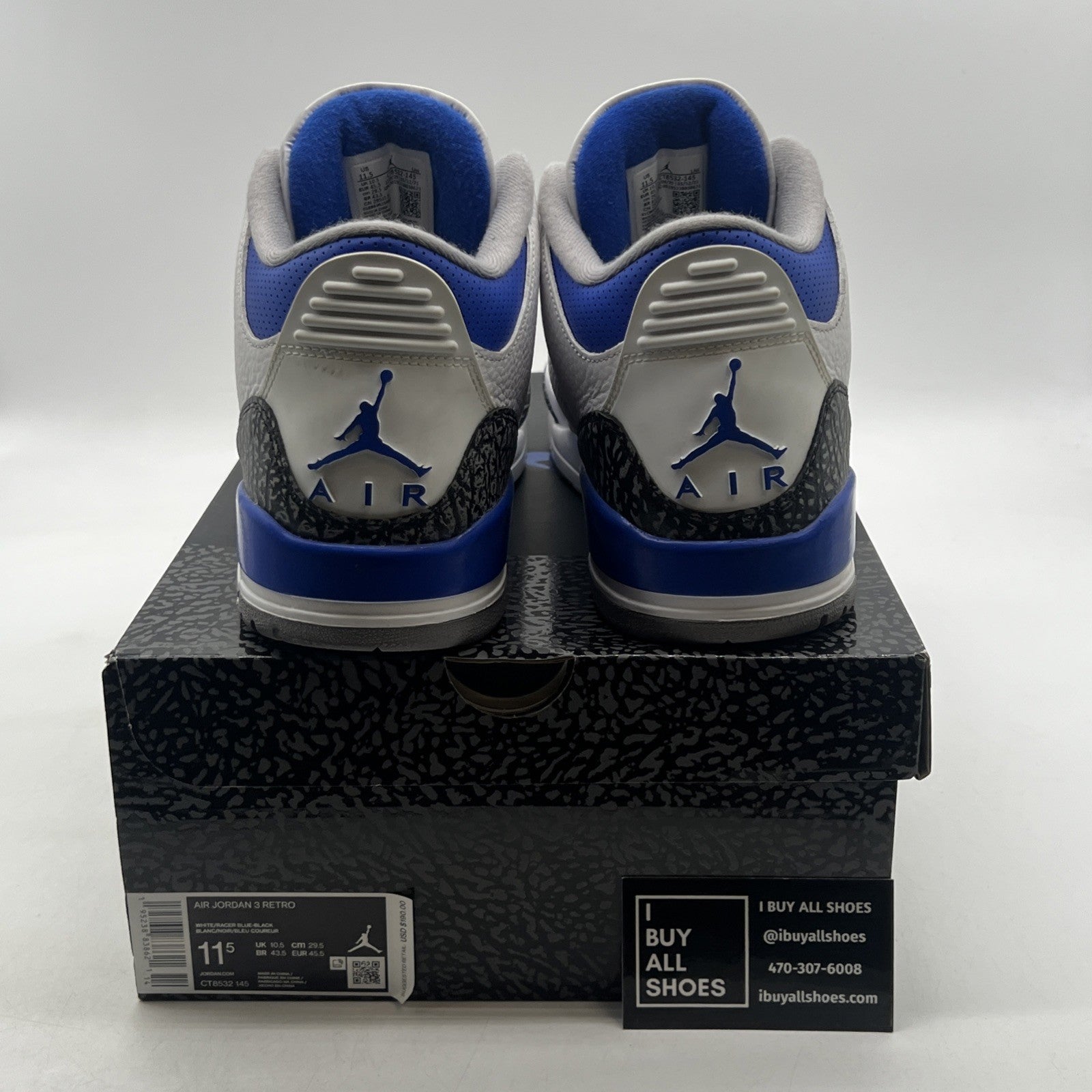 Size 11.5 - Air Jordan 3 Retro Mid Racer Blue (CT8532-145)