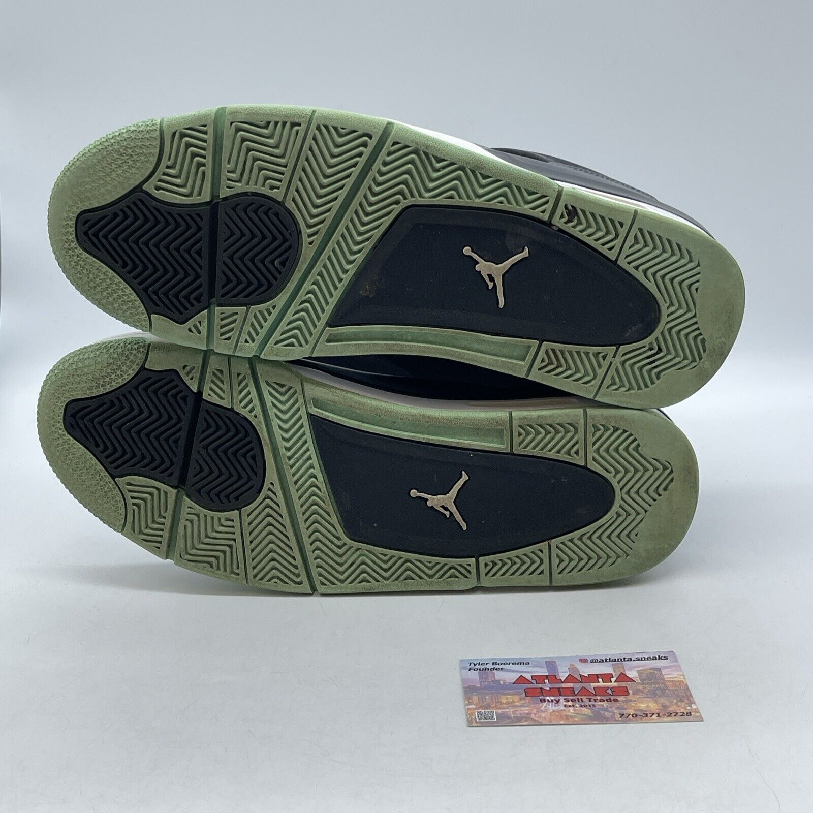 Size 10 - Jordan 4 Retro Green Glow 2013 Gray White (308497-033)