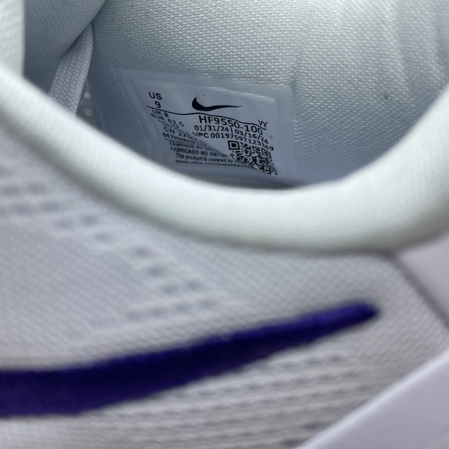 Size 9 - Nike Kobe 8 Protro Lakers Home  Unreleased White Suede (HF9550-100)