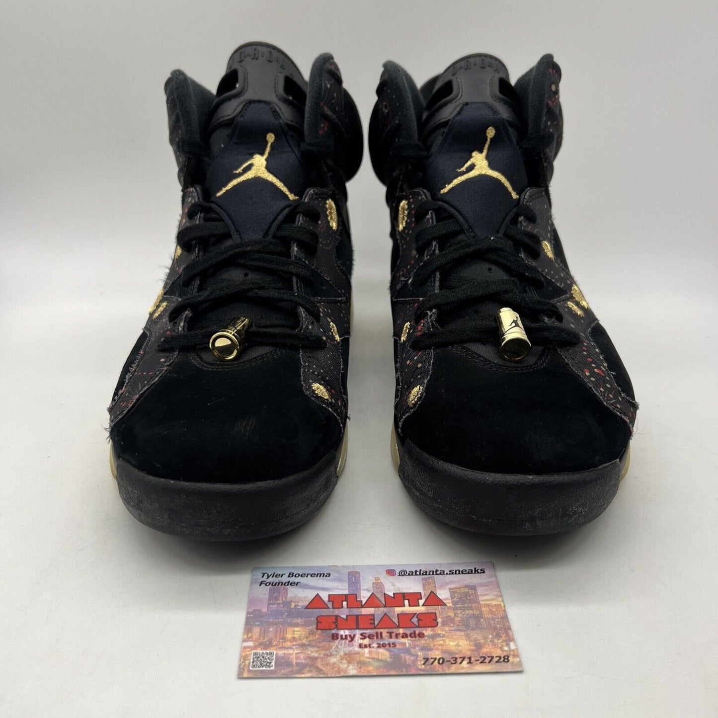 Size 11 - Air Jordan 6 Retro Chinese New Year Black Gold Suede (AA2492-021)