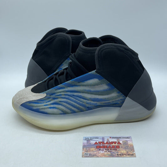 Size 10 - adidas Yeezy Quantum Frozen Blue Black Grey Suede Leather (GZ8872)