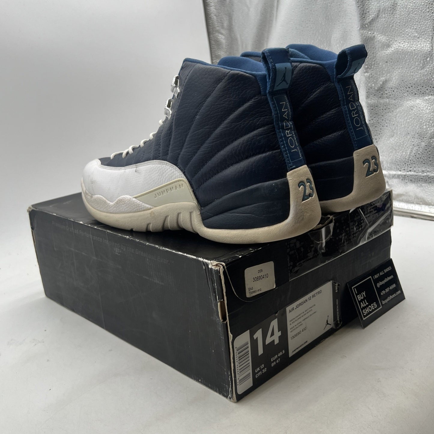 Size 14 - Air Jordan 12 Retro 2012 Obsidian (130690-410)