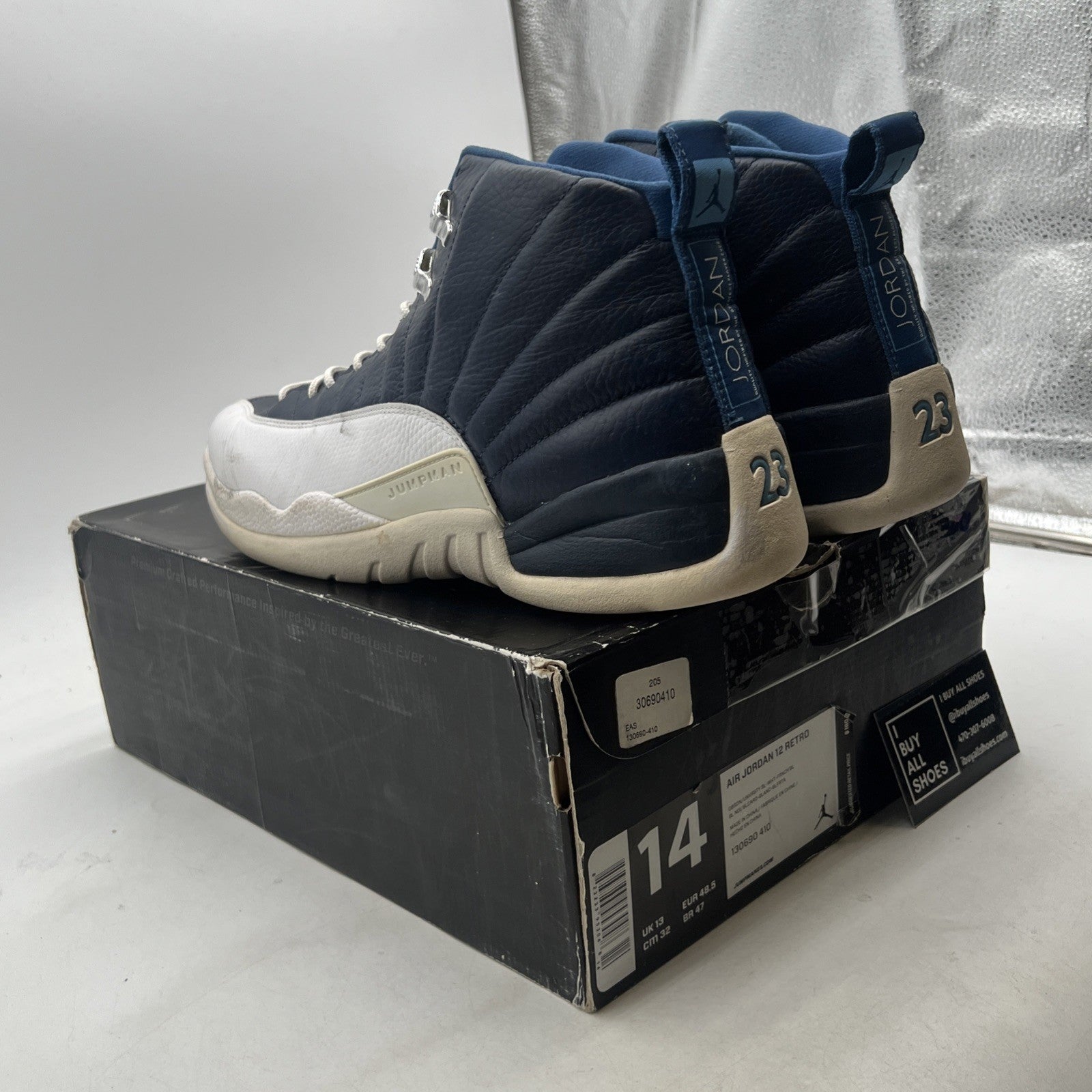 Size 14 - Air Jordan 12 Retro 2012 Obsidian (130690-410)