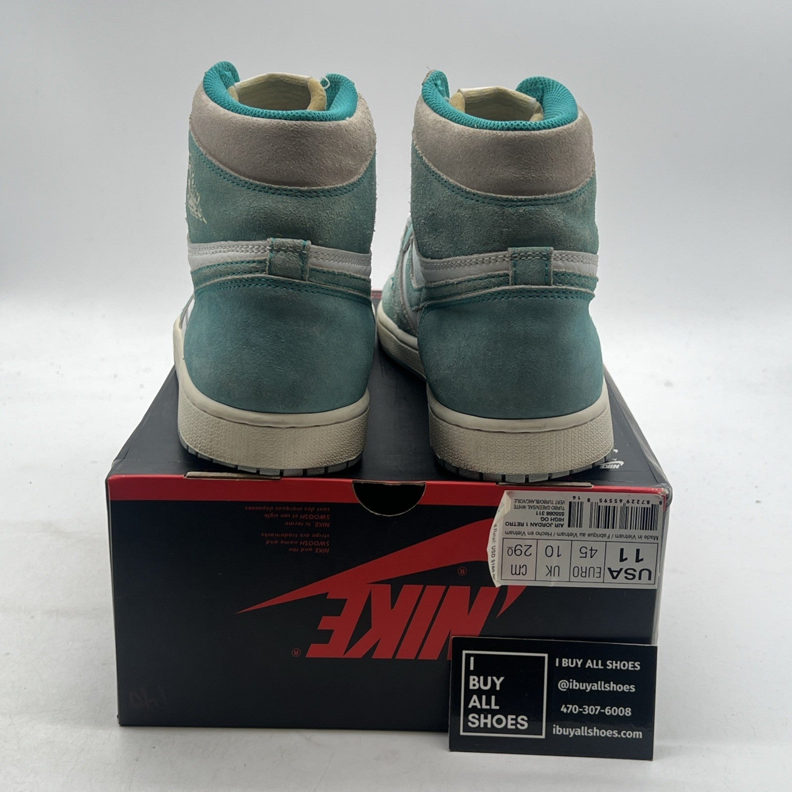 Size 11 - Air Jordan 1 Retro OG High Turbo Green (555088-311)
