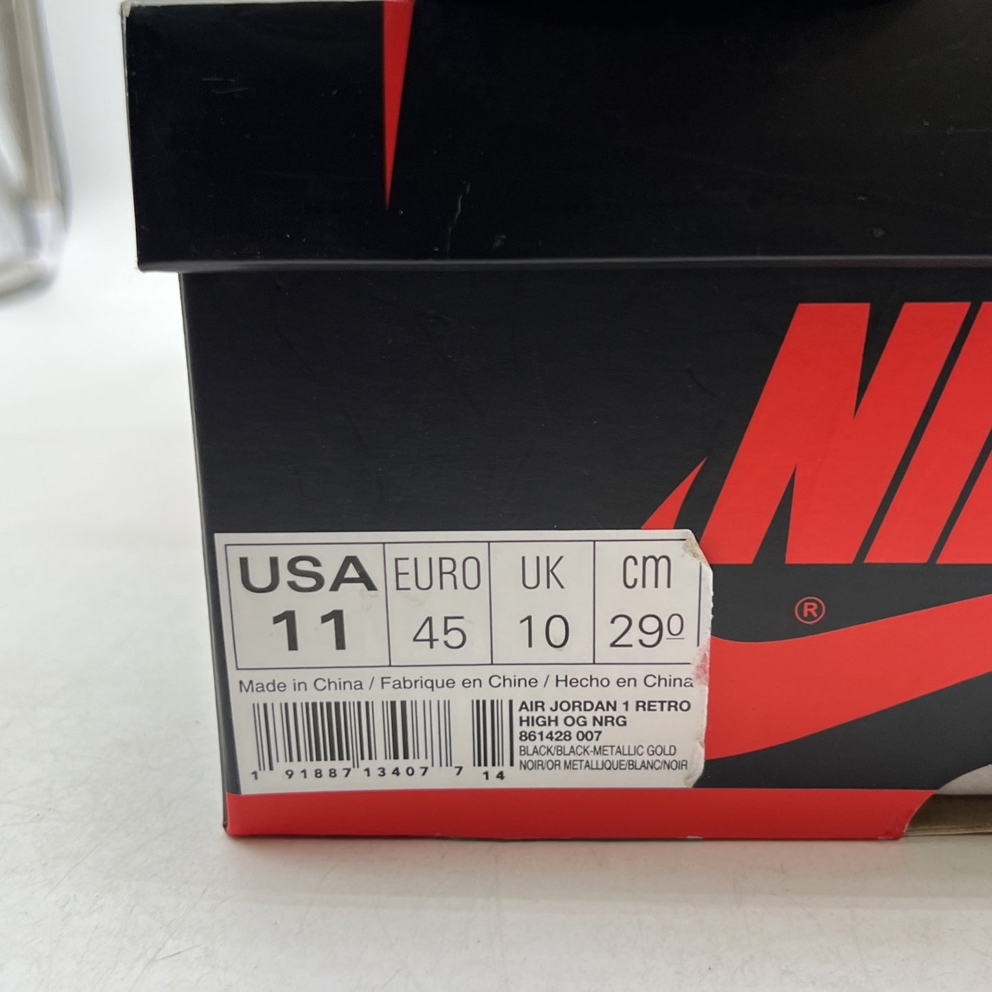 Size 11 - Air Jordan 1 Retro OG NRG High Gold Toe (861427-007)