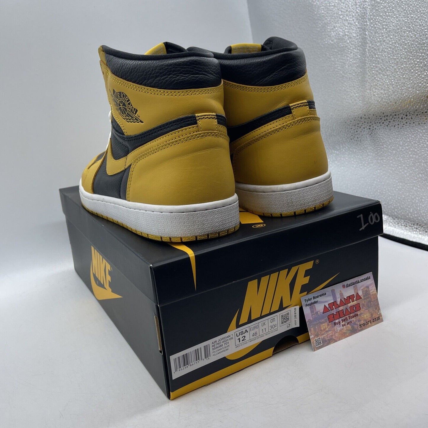 Size 12 - Jordan 1 Retro OG High Pollen Yellow White Black (555088-701)