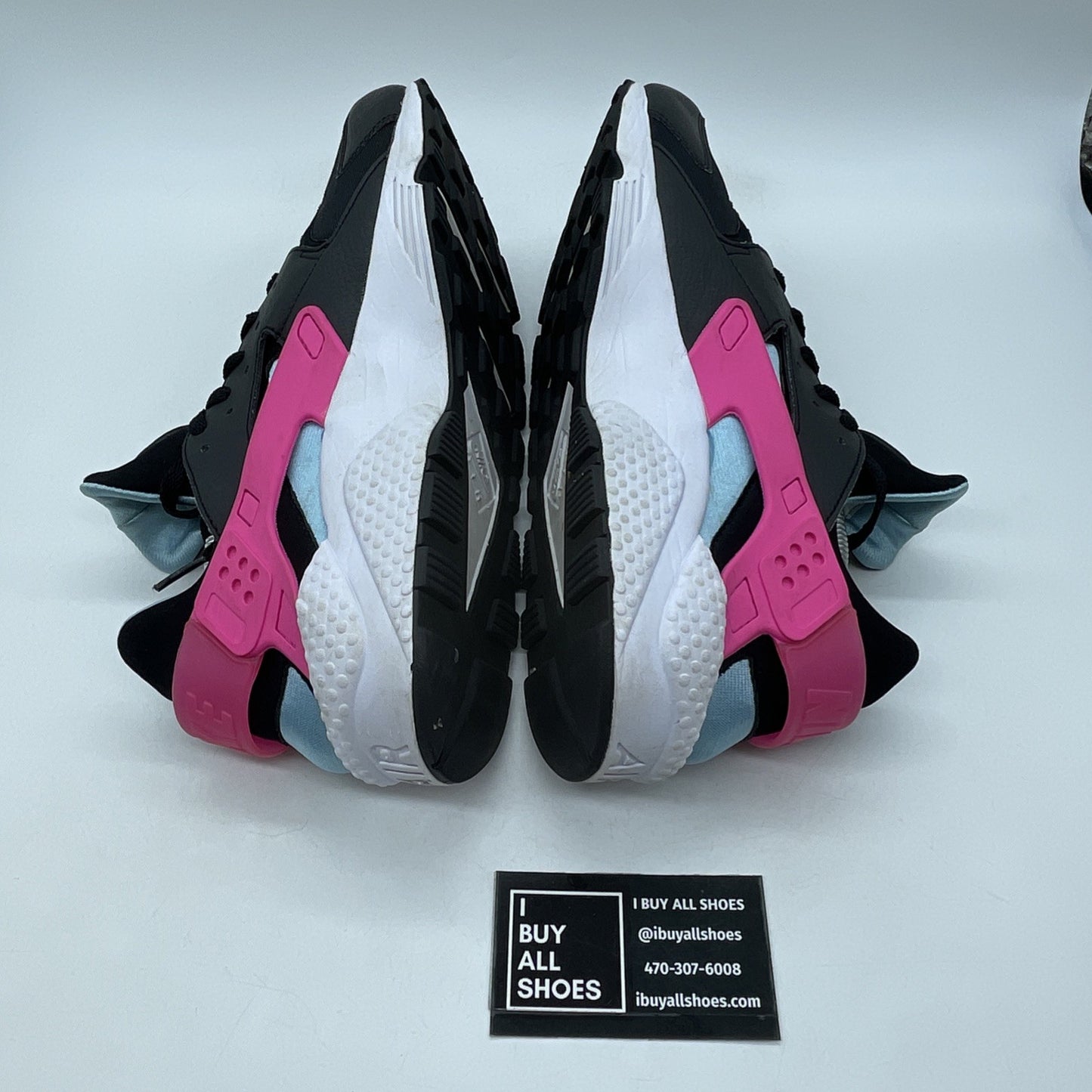 Size 12 - Nike Air Huarache Run South Beach Black Blue Pink Suede (BV2528-001)