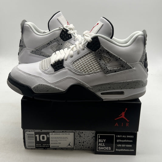 Size 10.5 - Air Jordan 4 Retro OG Mid White Cement (840606-192)