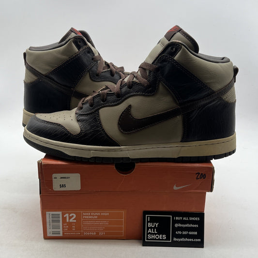 Size 12 - Nike Dunk Premium High Brown (306968-221)