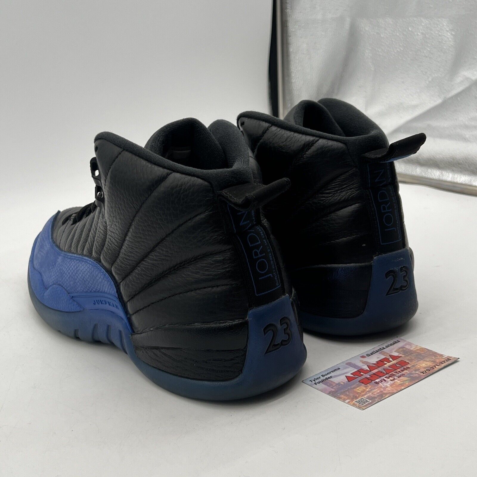 Size 12 - Air Jordan 12 Retro Game Royal Black Blue Leather (130690-014)