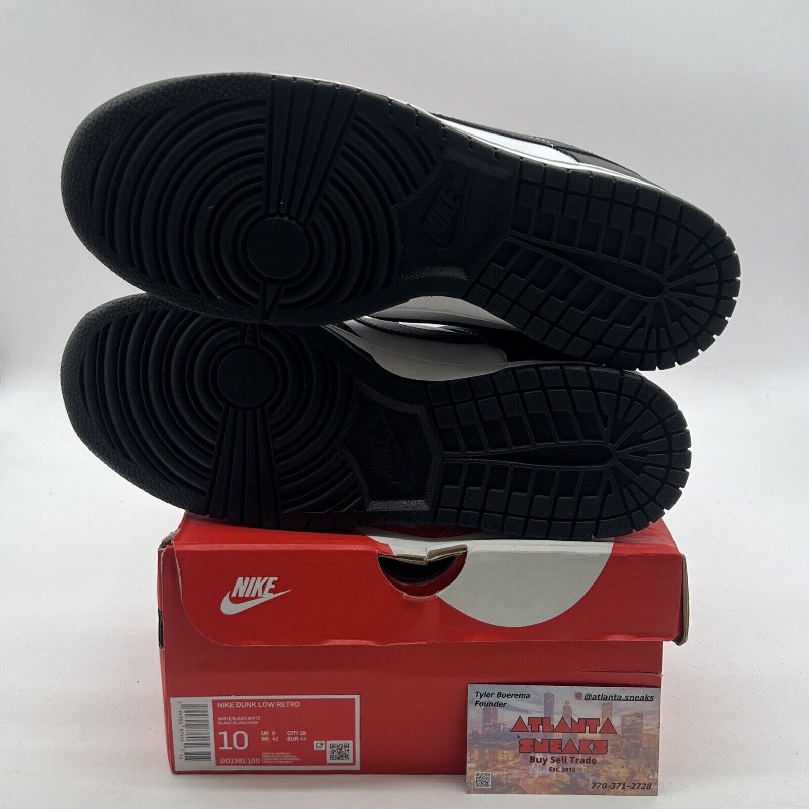 Size 10 - Nike Dunk Low Black White (DD1391-100)