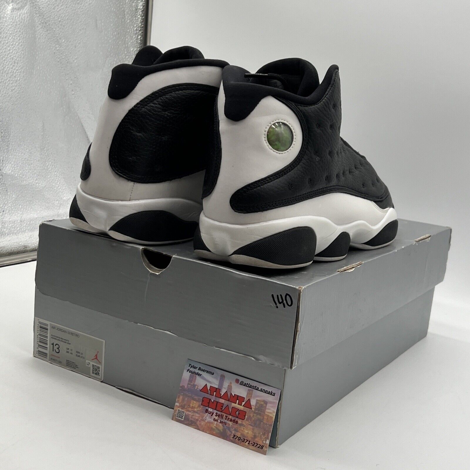 Size 13 - Air Jordan 13 Retro Reverse He Got Game Black Leather (414571-061)