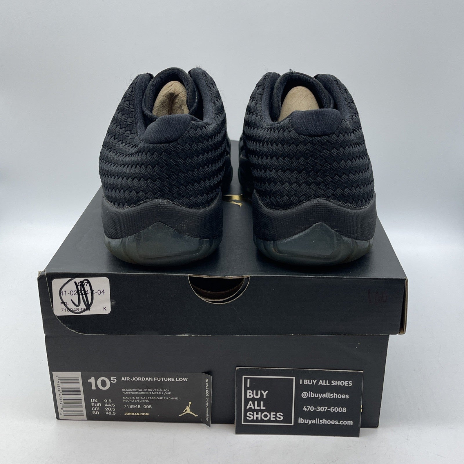 Size 10.5 - Air Jordan Future Low Gamma Black Suede (718948-005)
