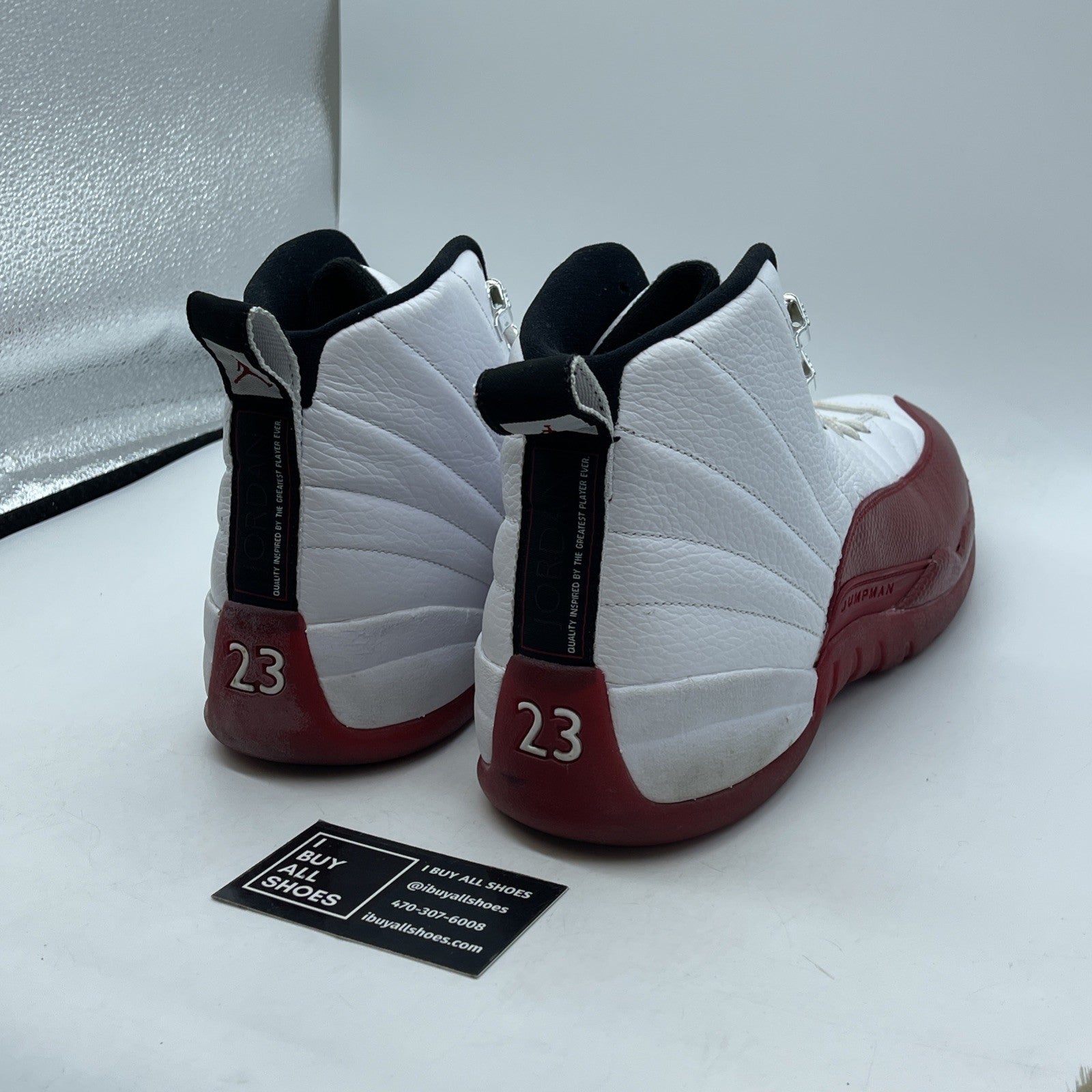 Size 13 - Air Jordan 12 Retro 2009 Cherry Red White Black Leather (130690-110)