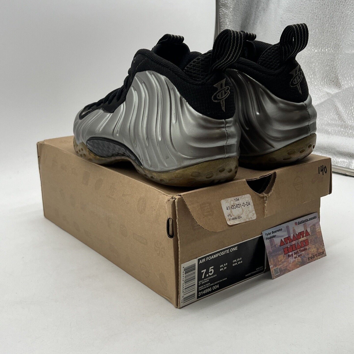 Size 7.5 - Nike Air Foamposite One Pewter (314996-004)