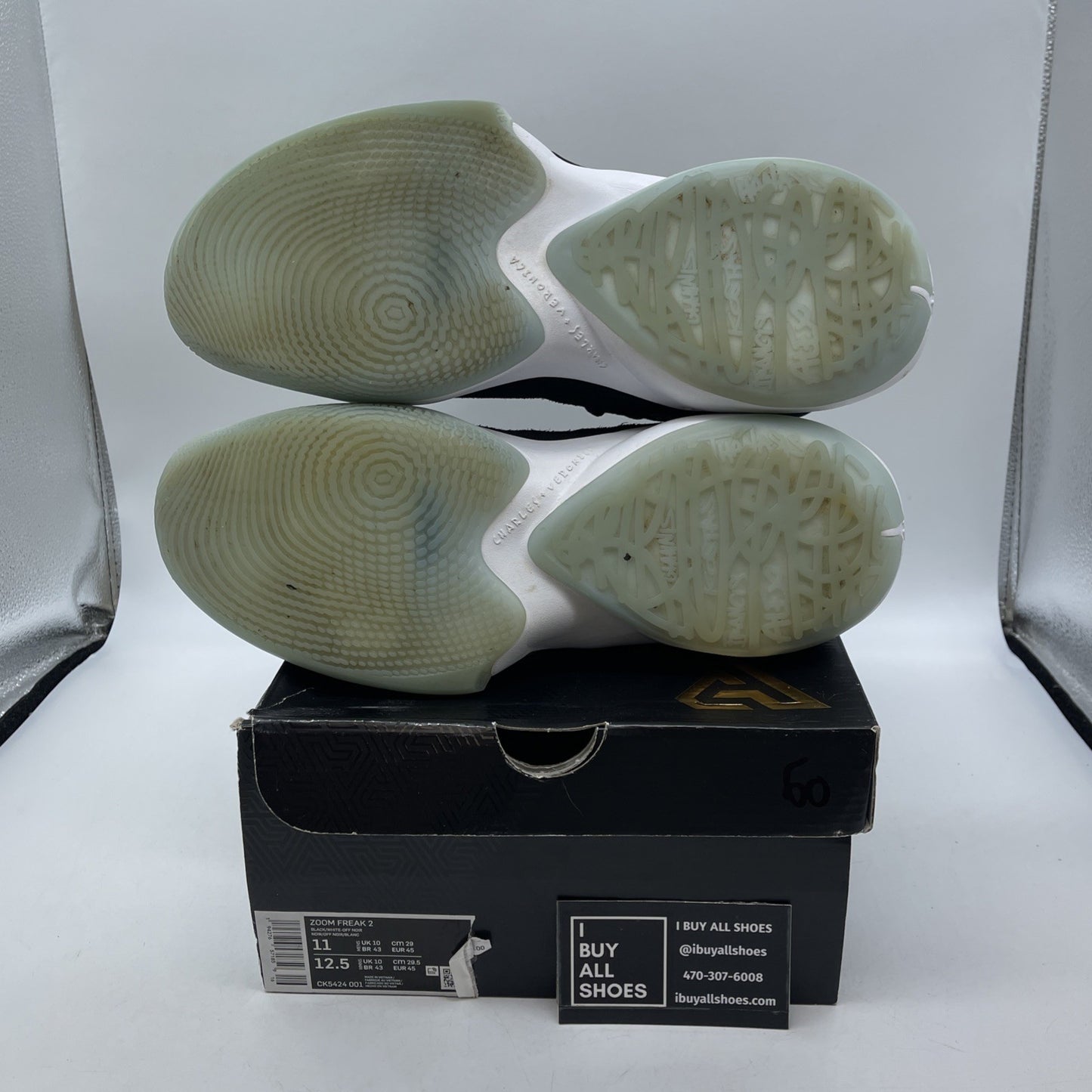 Size 11 - Nike Zoom Freak 2 Black White Suede Leather (CK5424-001)