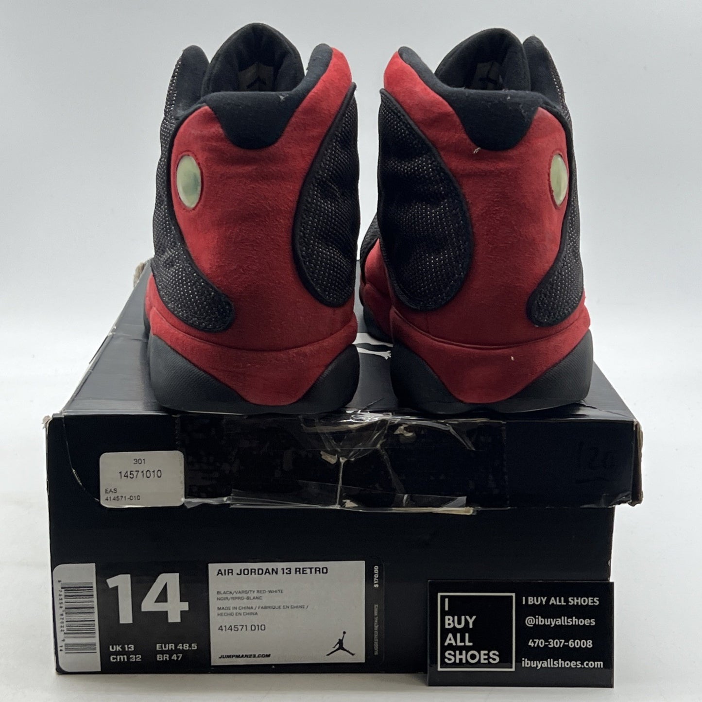 Size 14 - Air Jordan 13 Retro 2013 Bred (414571-010)