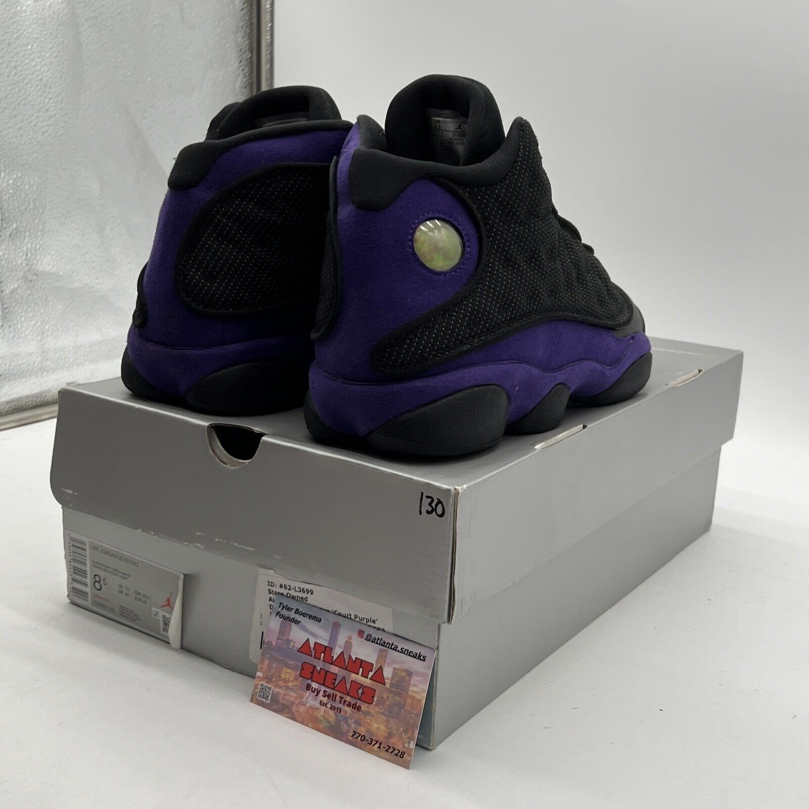 Size 8.5 - Jordan 13 Retro Court Purple Black Leather Suede (DJ5982-015)