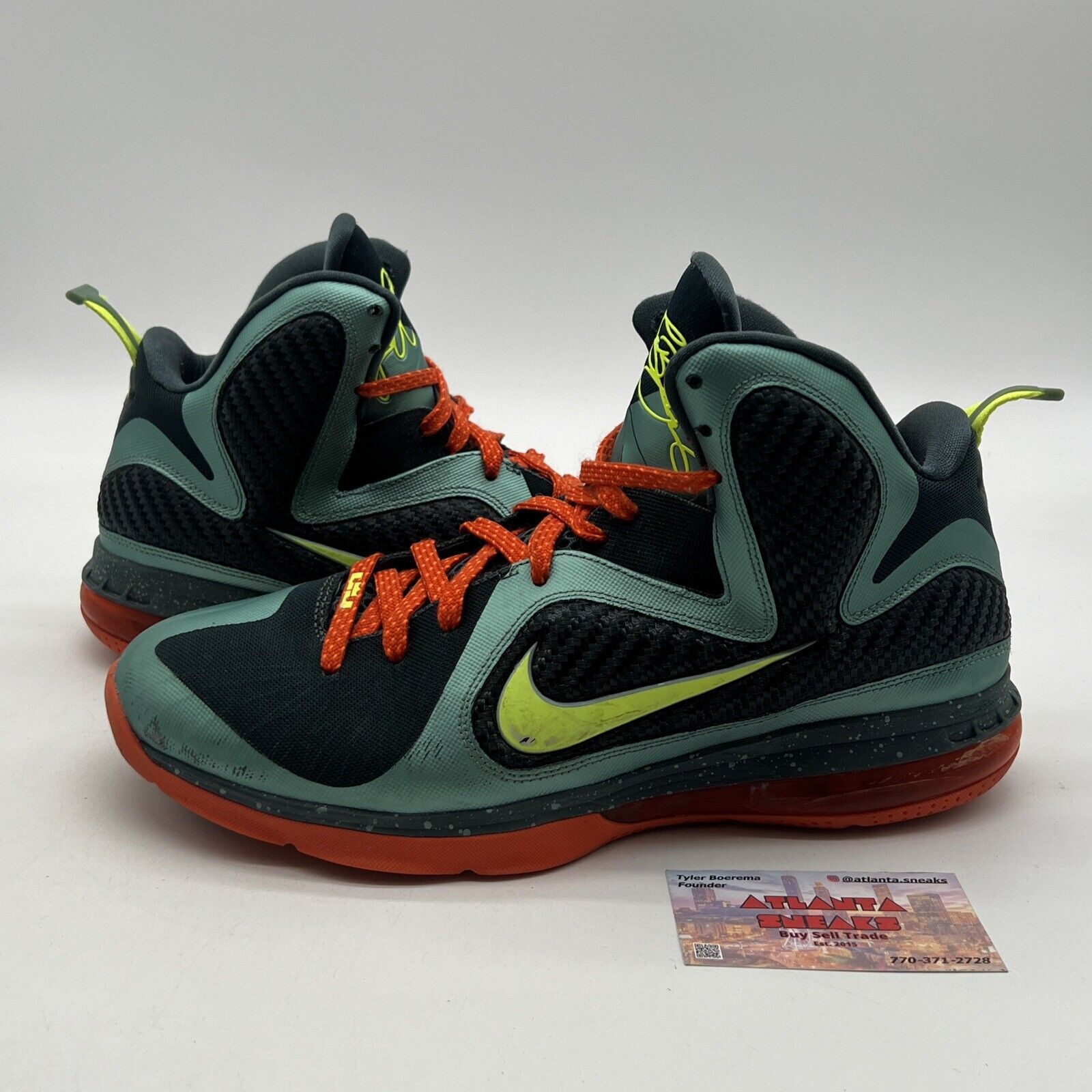 Size 11 - Nike LeBron 9 Cannon - Orange (469764-004)