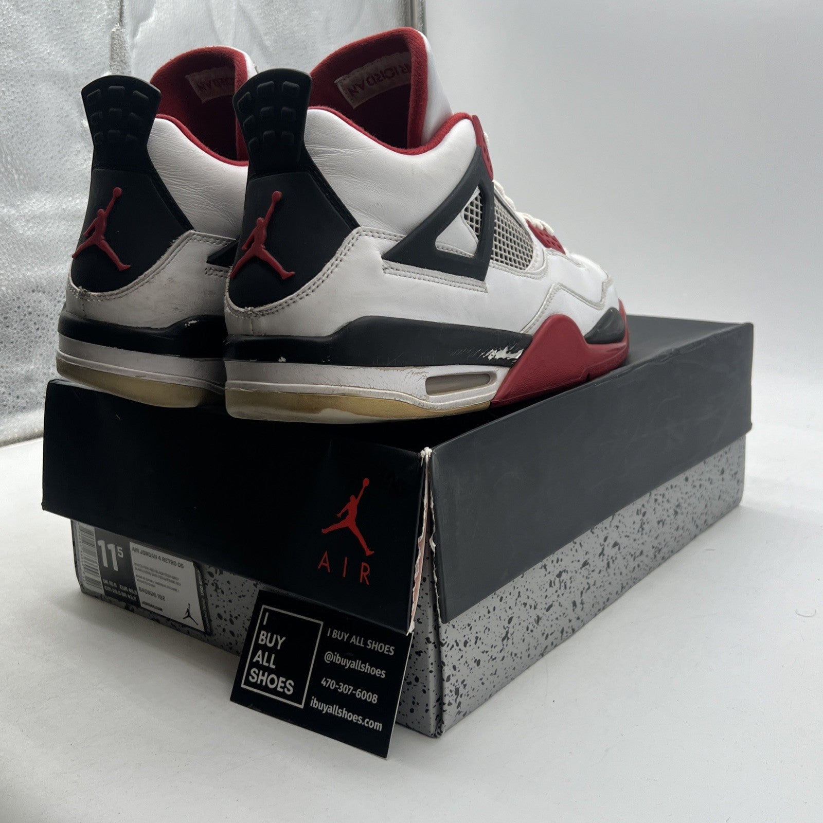 Size 12 - Air Jordan 4 Retro Fire Red 2012 (308497-110)