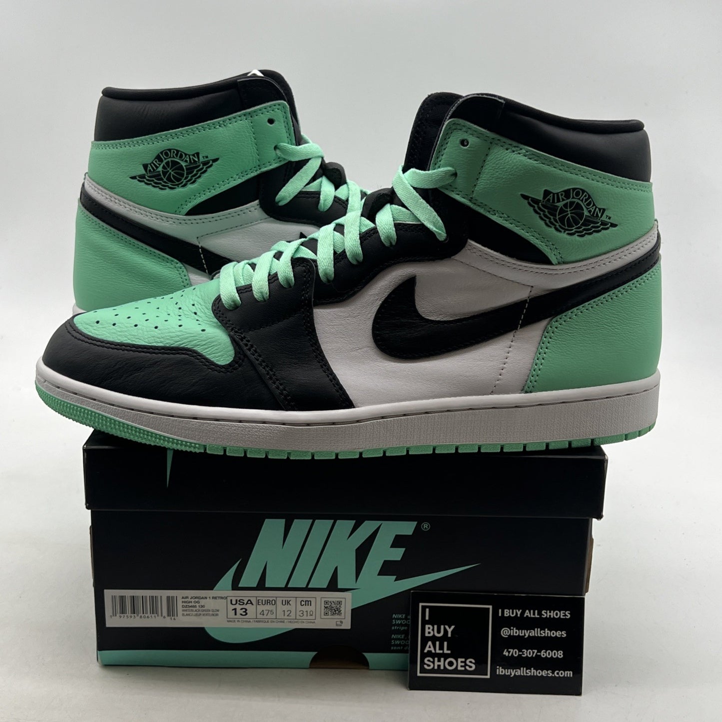 Size 13 - Air Jordan 1 Retro OG High Green Glow (DZ5485-130)