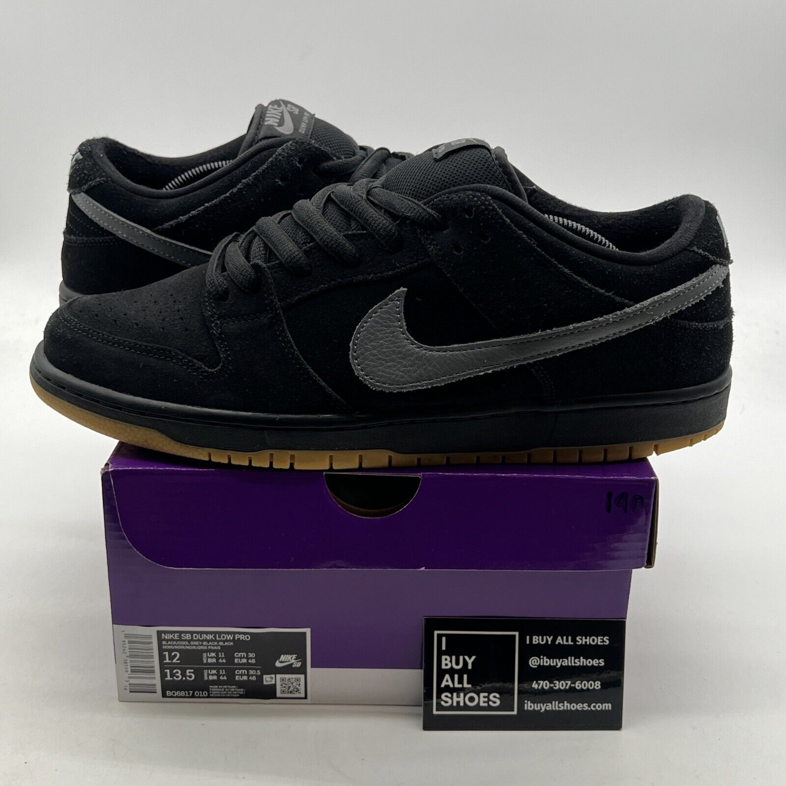 Size 12 - Nike SB Dunk Low Pro Fog (BQ6817-010)