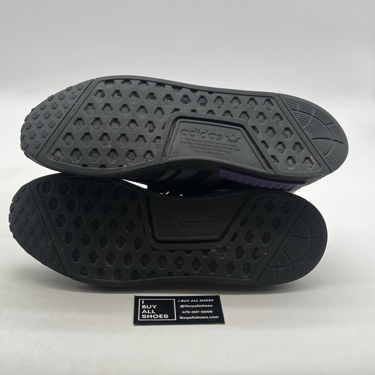 Size 13 - adidas NMD_R1 Black Active Purple (GW5664)