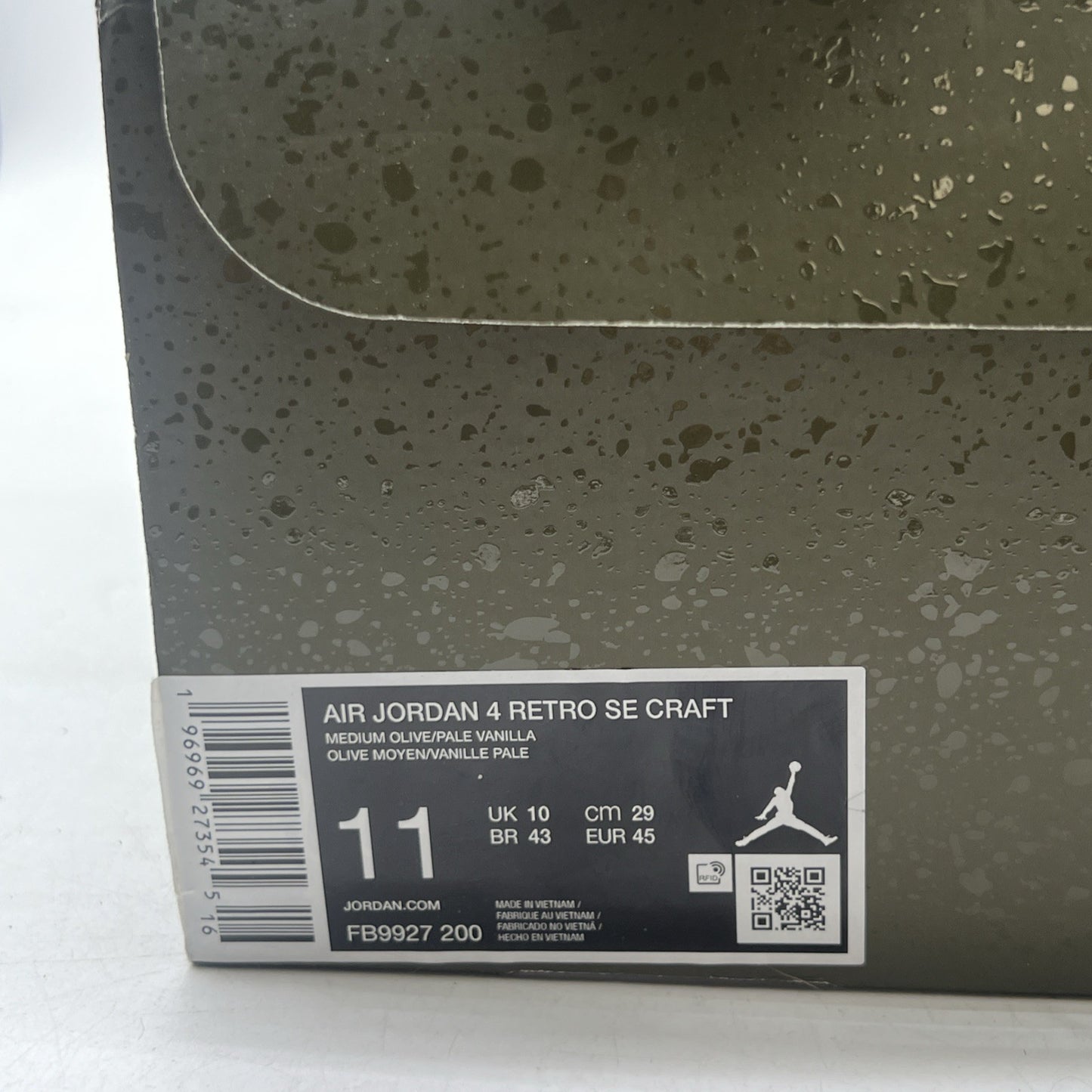 Size 11 - Air Jordan 4 SE Retro Low Craft - Olive (FB9927-200)