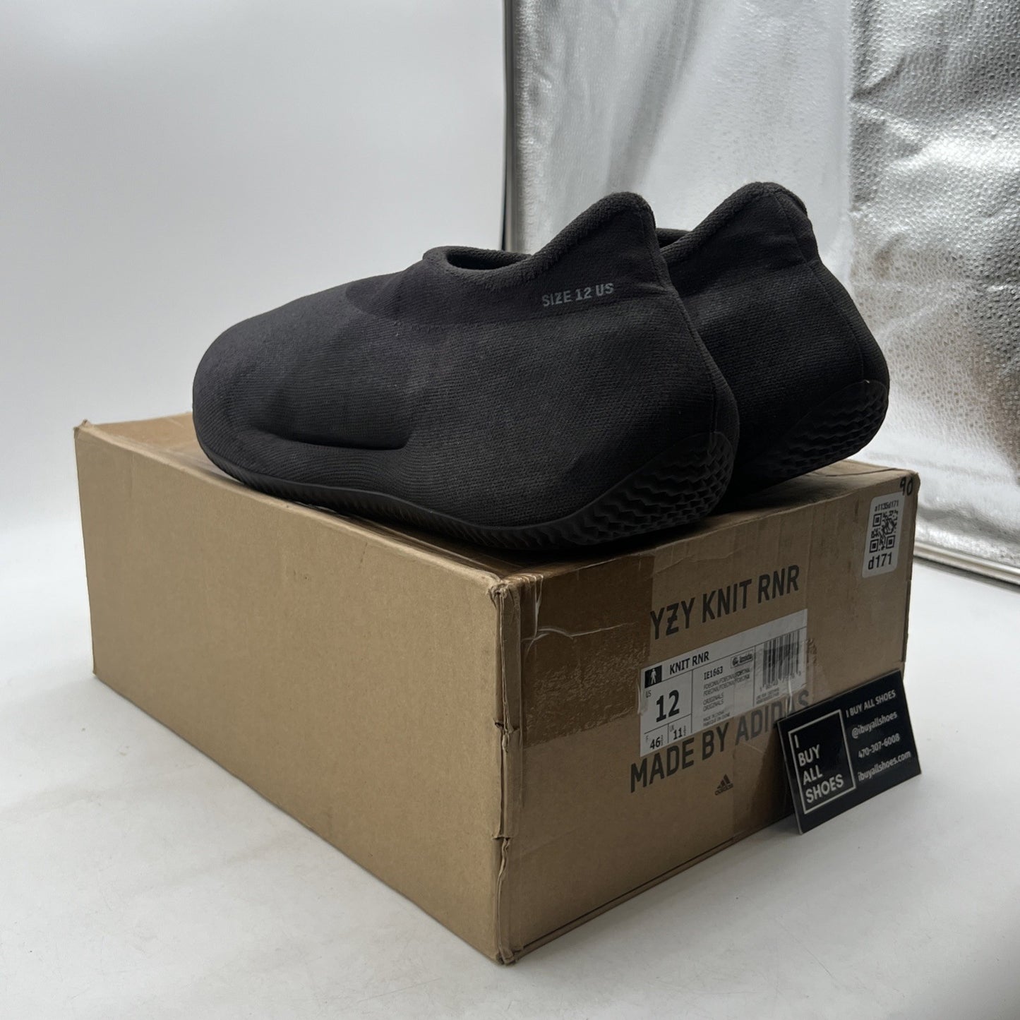 Size 12 - adidas Yeezy Knit Runner Fade Onyx (IE1663)
